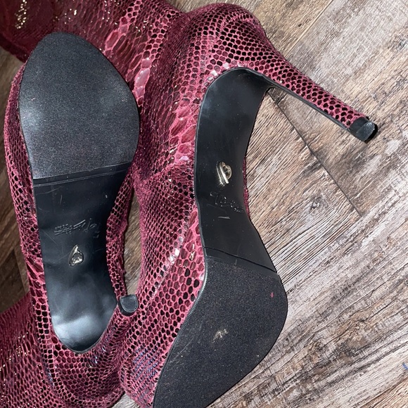 Thalia Sodi Clarissa over the knee boots (color wine) New never worn - Picture 8 of 9